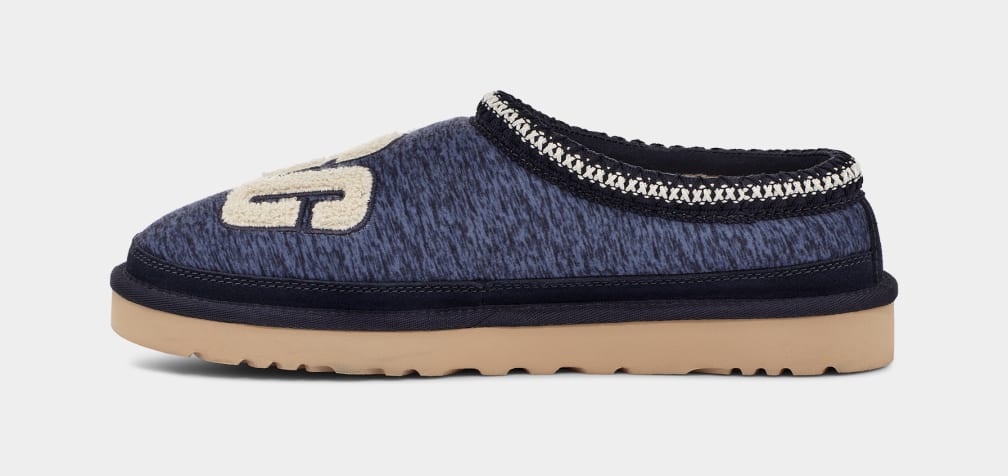 Dark Blue Ugg Tasman Fur Jersey Cozy Men Slippers | 506297-XIT