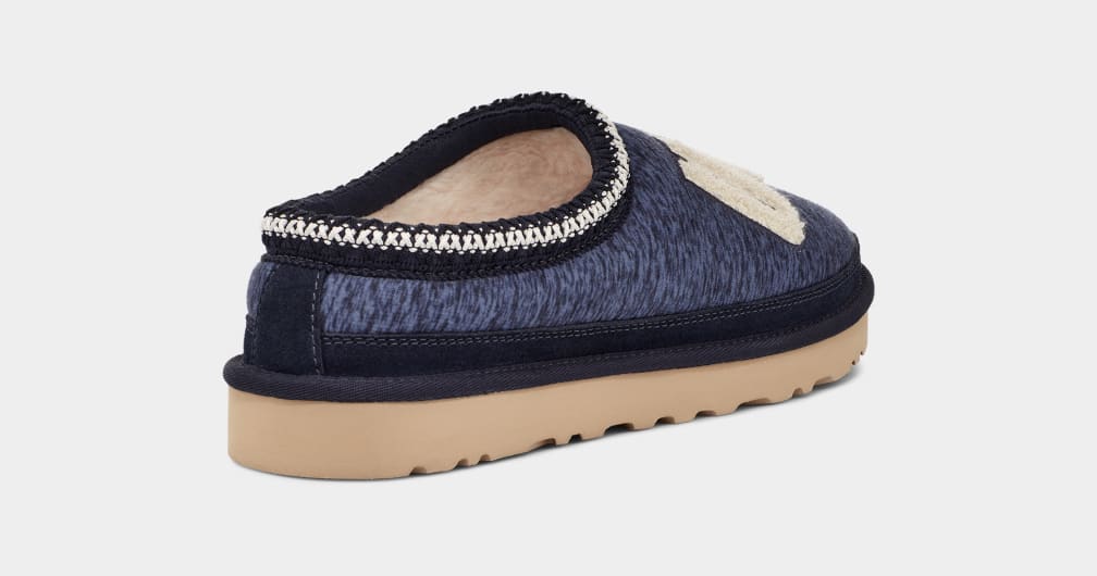 Dark Blue Ugg Tasman Fur Jersey Cozy Men Slippers | 506297-XIT