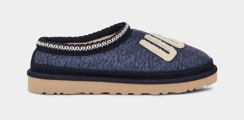 Dark Blue Ugg Tasman Fur Jersey Cozy Men Slippers | 506297-XIT