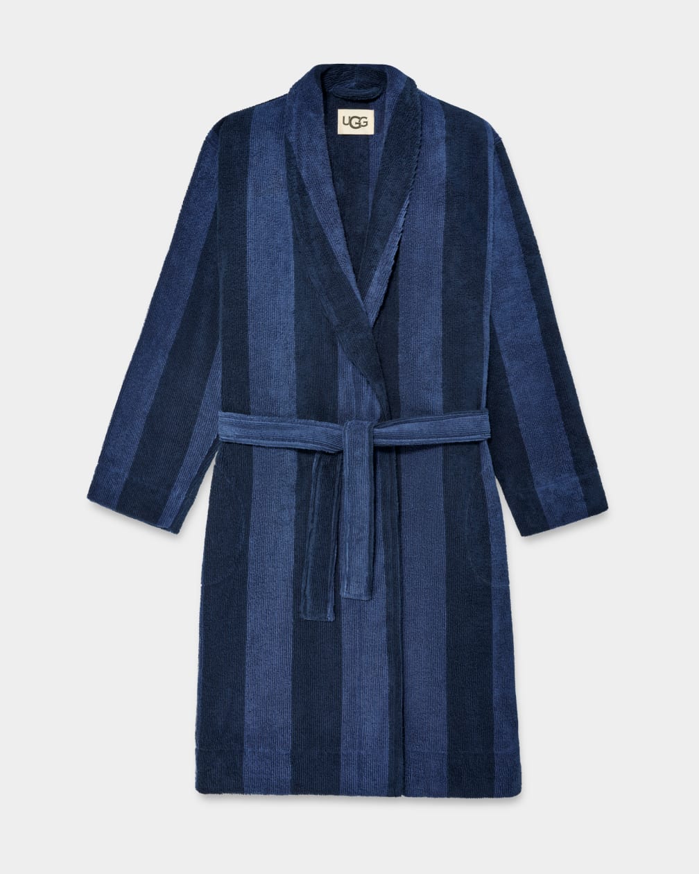 Dark Blue / Navy / Stripes Ugg Turner Terry Robe Men Sleepwear | 289715-ICS