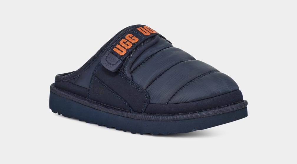 Dark Blue / Orange Ugg Dune LTA Men Slippers | 378169-QVT