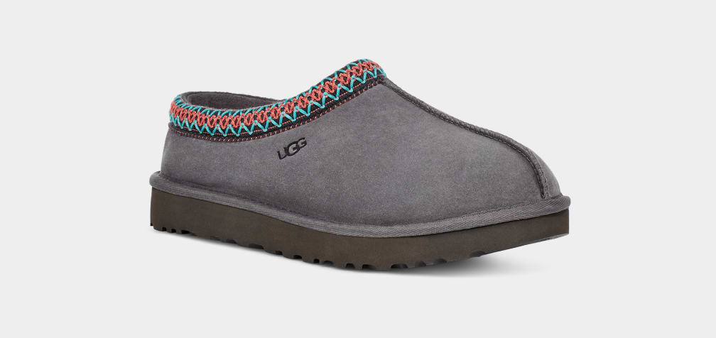 Dark Grey Ugg Tasman Women Slippers | 324107-FJO