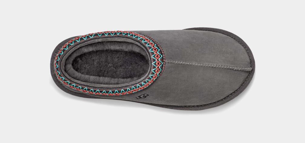 Dark Grey Ugg Tasman Women Slippers | 324107-FJO