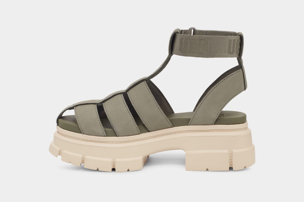 Green Ugg Ashton Strappy Women Sandals | 847693-WKY