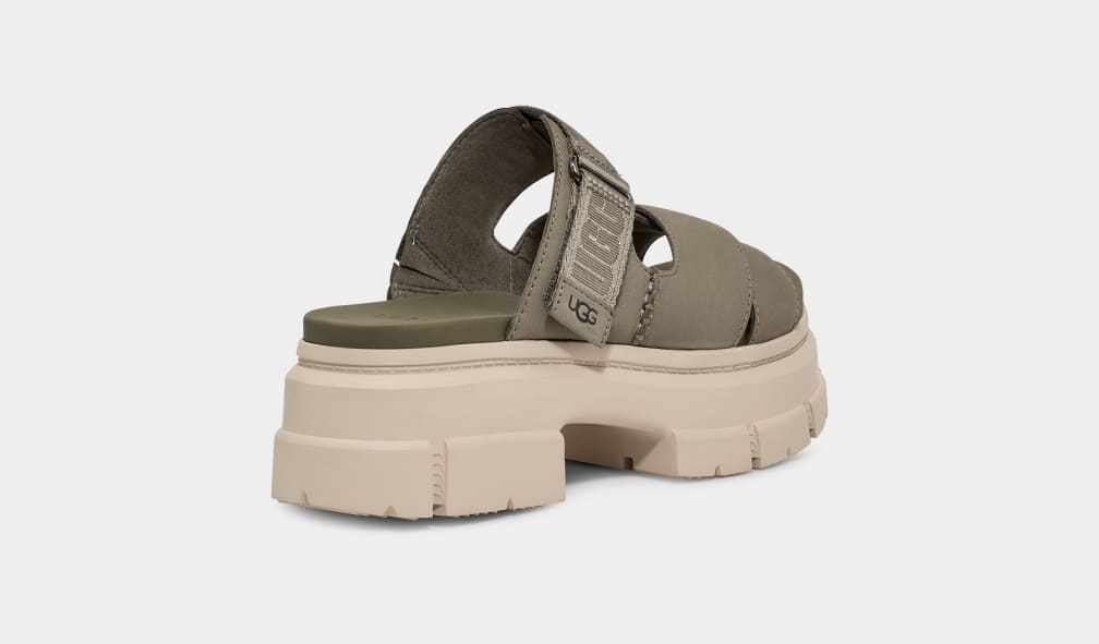 Green Ugg Ashton Women Slides | 670829-MBQ