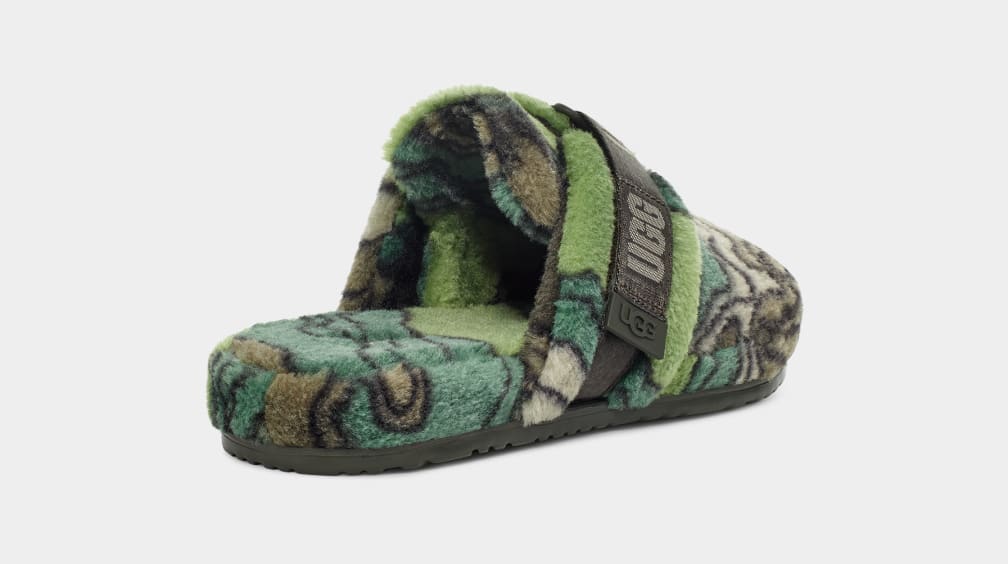 Green Ugg Fluff It Calio Men Slippers | 753698-UAS