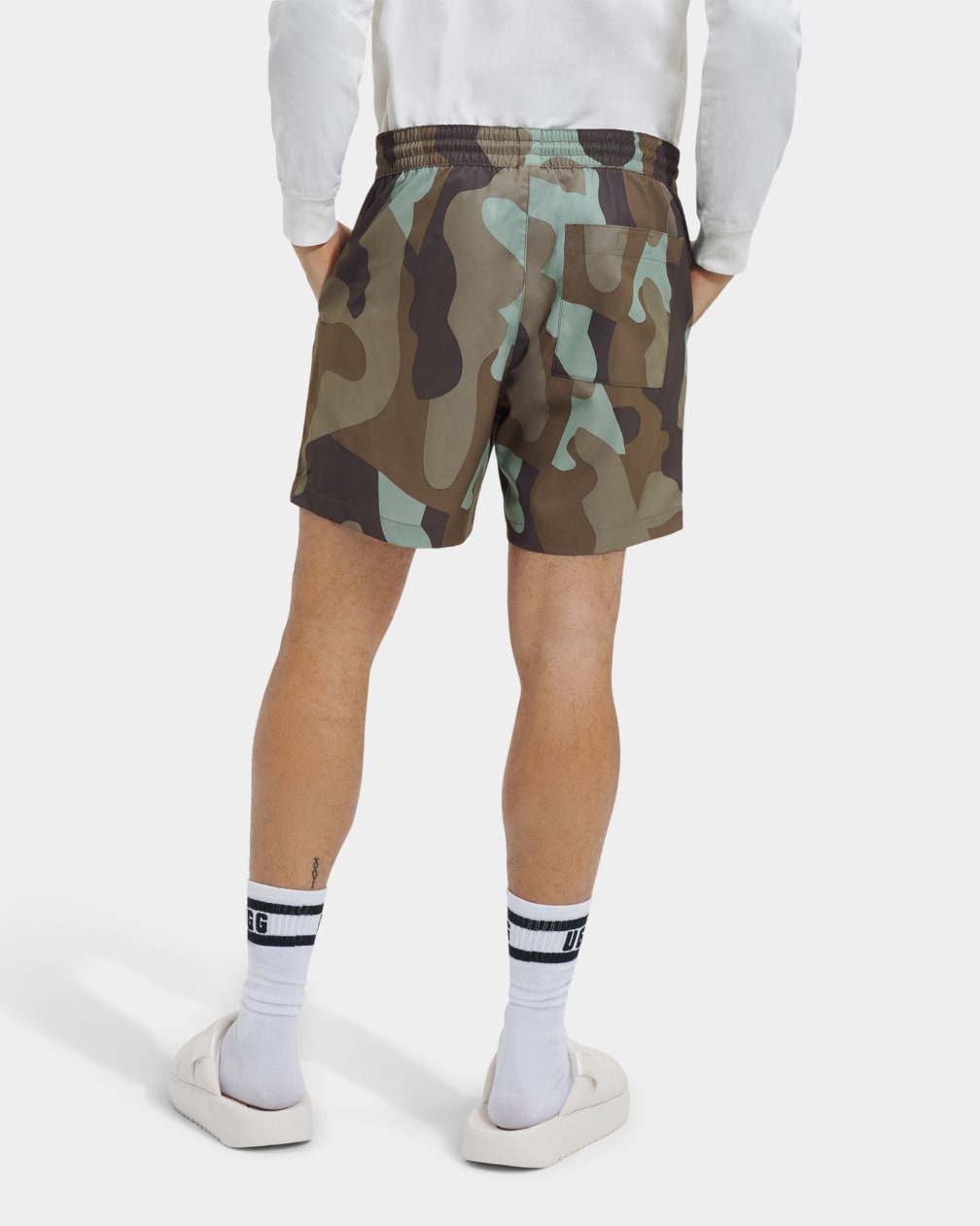 Green Ugg Freemon Print Men Shorts | 970512-CMO