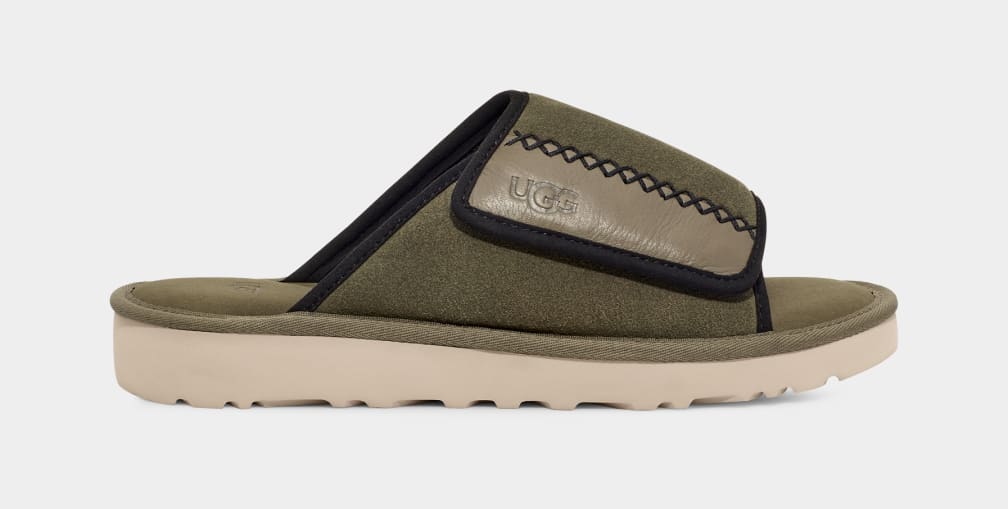 Green Ugg Goldencoast Men Slides | 371948-YFA