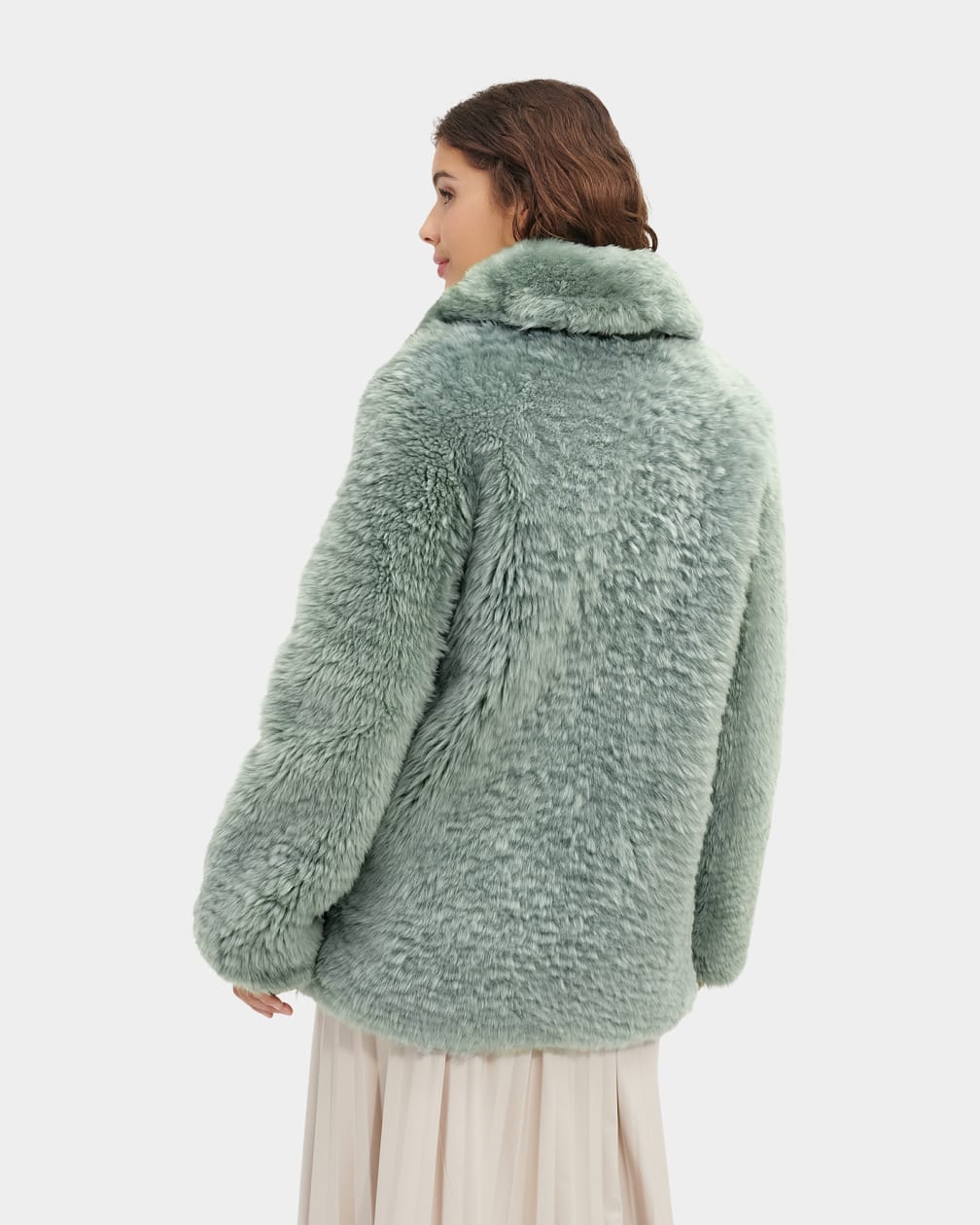 Green Ugg Lianna Shearling Women Coats | 635174-QYZ