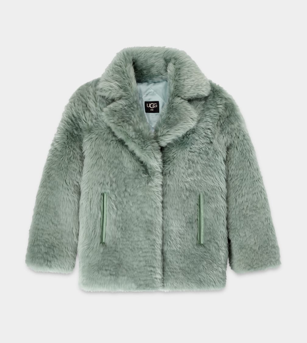 Green Ugg Lianna Shearling Women Coats | 635174-QYZ