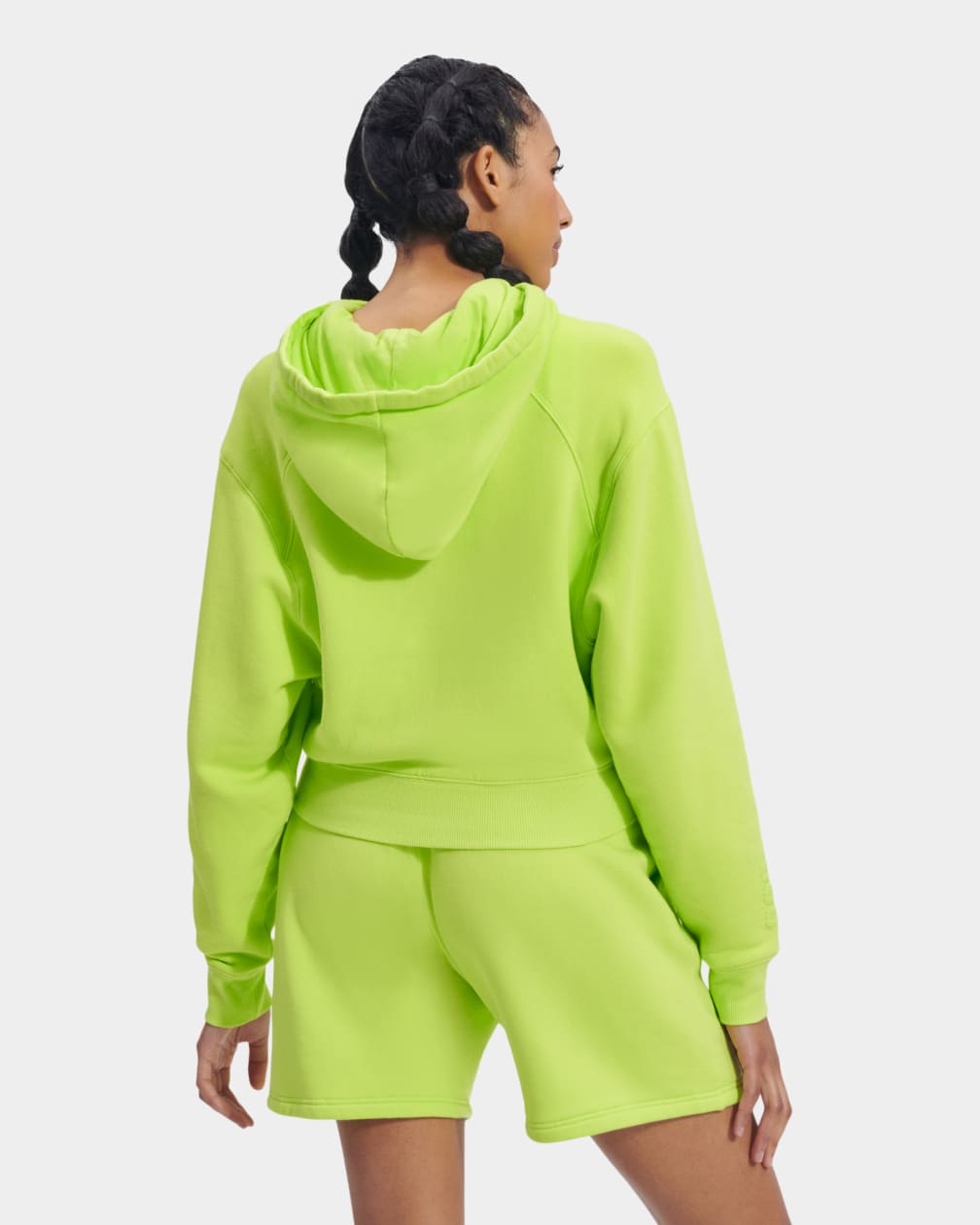 Green Ugg Mallory Cropped Women Hoodie | 201837-FNU