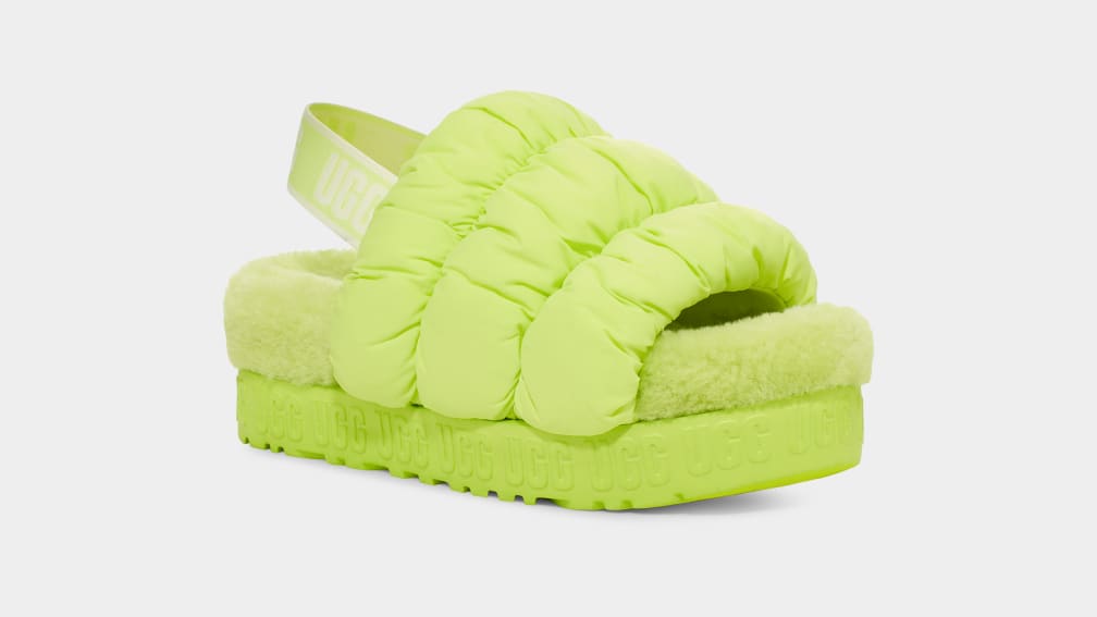 Green Ugg Scrunchita Women Sandals | 159438-OMJ