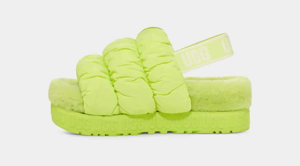 Green Ugg Scrunchita Women Slippers | 083462-FSR