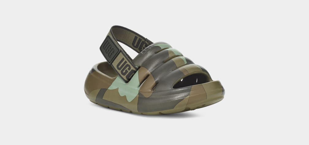 Green Ugg Sport Yeah Camopop Kids' Sandals | 407986-NDA