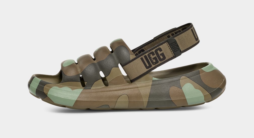 Green Ugg Sport Yeah Camopop Men Sandals | 476280-COV