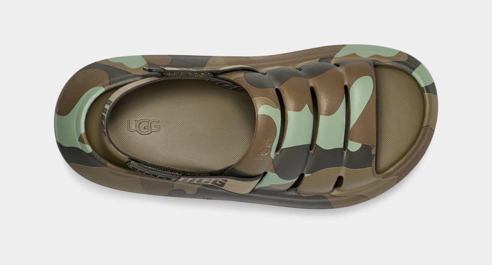 Green Ugg Sport Yeah Camopop Men Sandals | 476280-COV