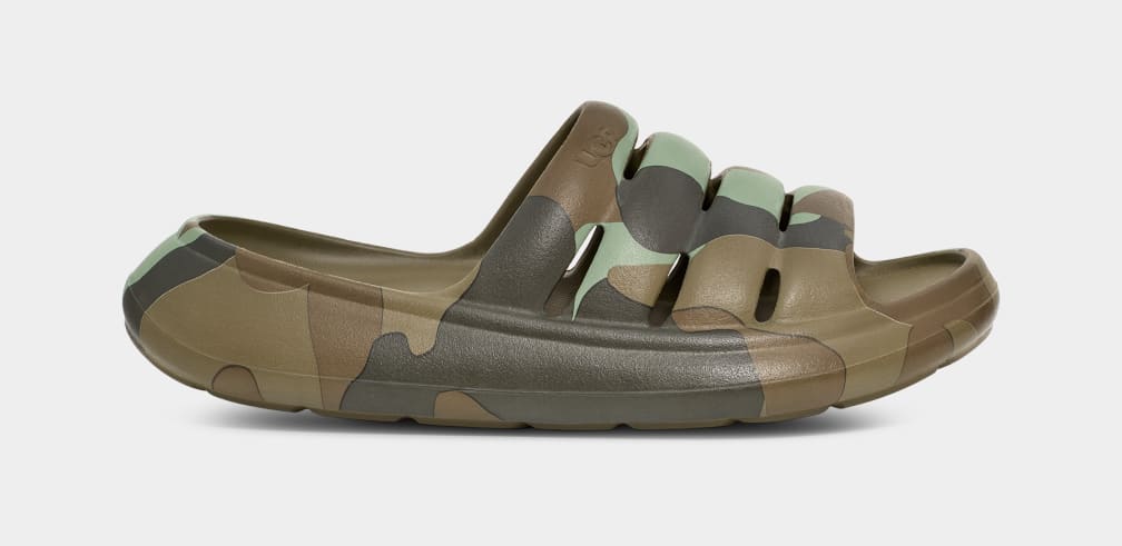 Green Ugg Sport Yeah Camopop Men Sandals | 476280-COV