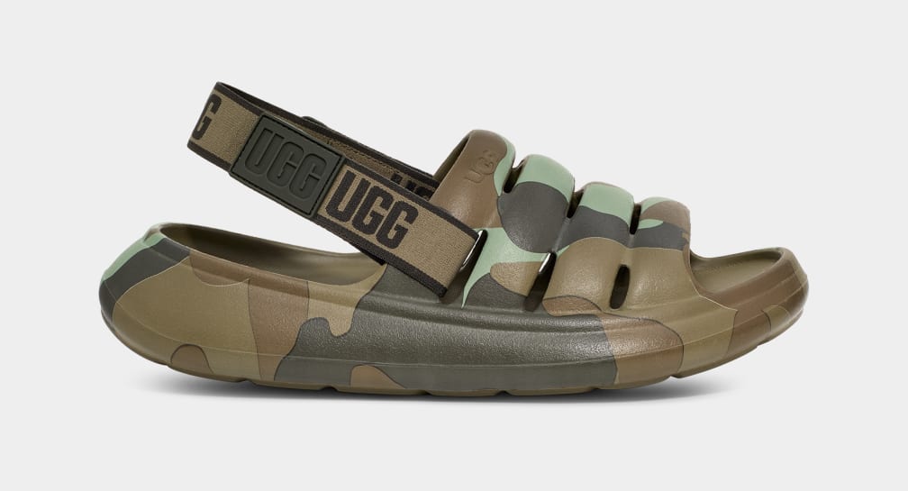 Green Ugg Sport Yeah Camopop Men Sandals | 476280-COV