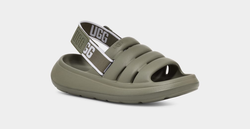 Green Ugg Sport Yeah Women Slides | 163870-LBT