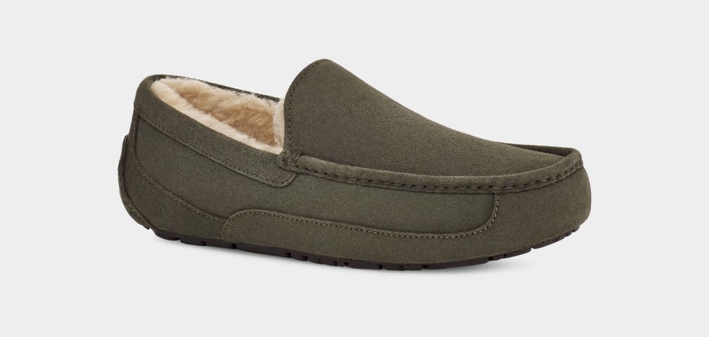 Grey Ugg Ascot Men Moccasins | 901243-TAJ