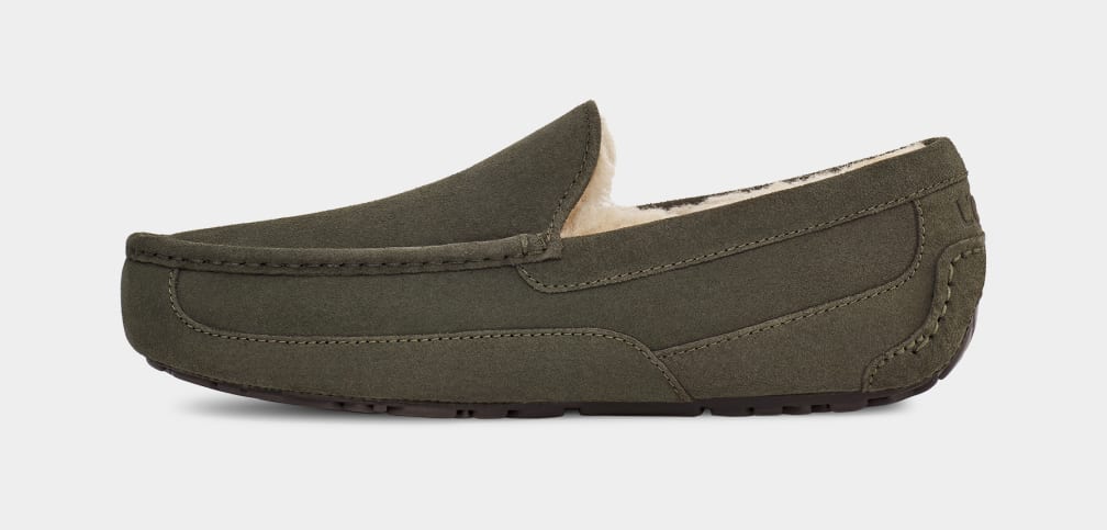 Grey Ugg Ascot Men Moccasins | 901243-TAJ