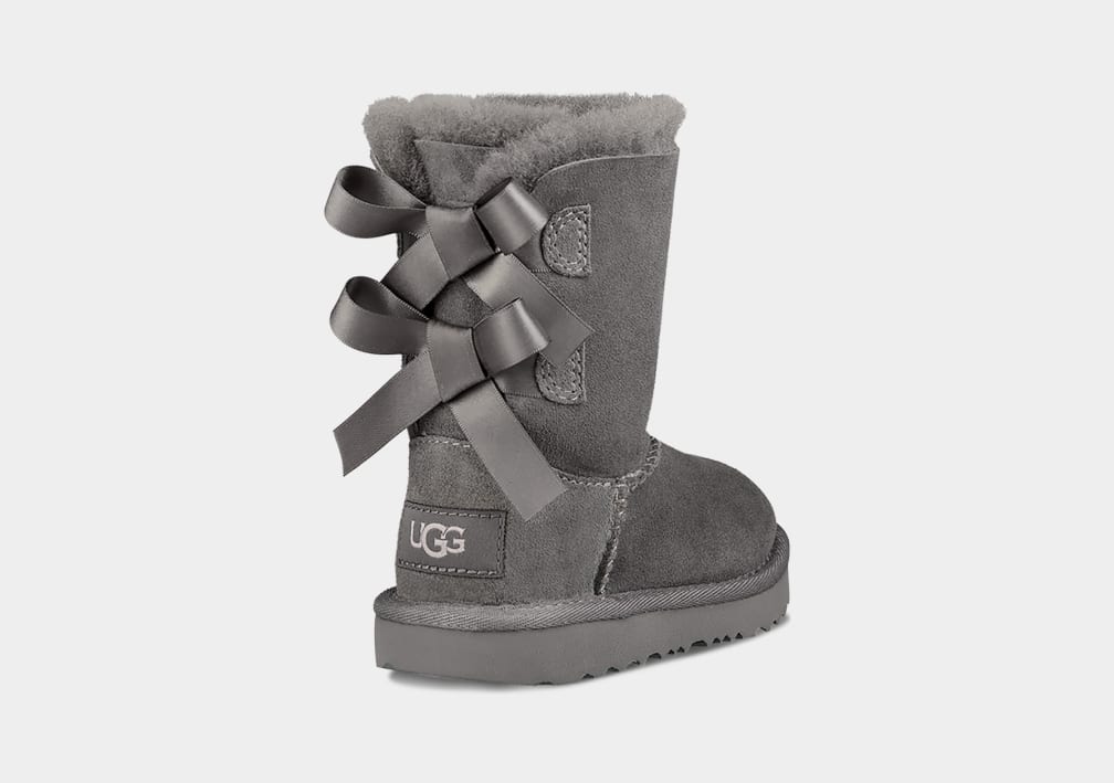 Grey Ugg Bailey Bow II Kids' Boots | 298305-AMH