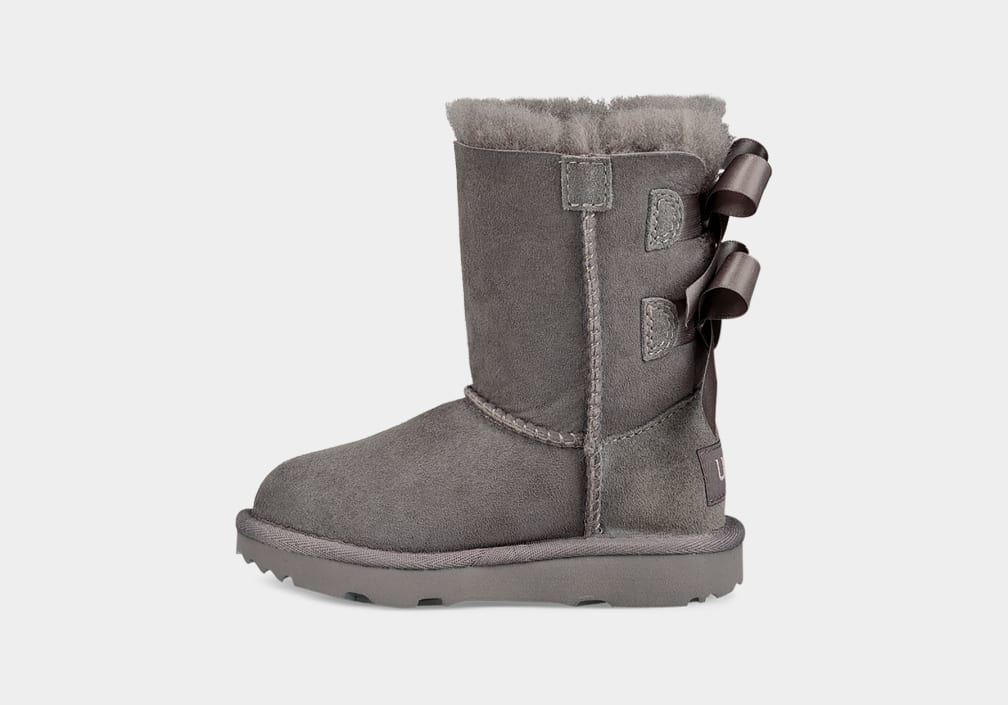 Grey Ugg Bailey Bow II Kids' Boots | 298305-AMH