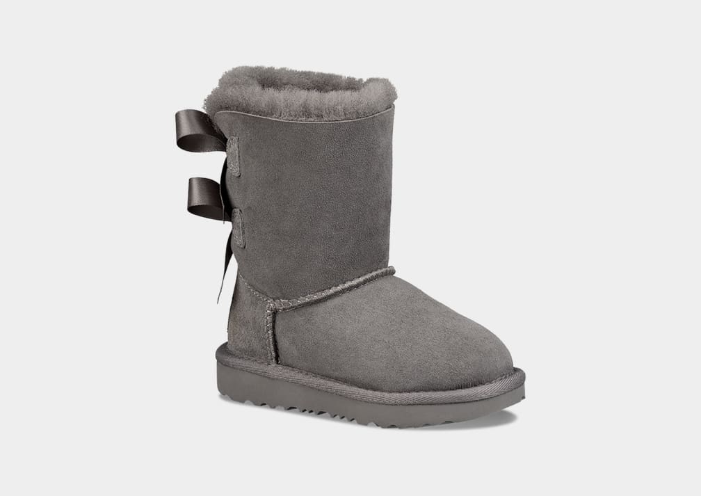 Grey Ugg Bailey Bow II Kids' Boots | 298305-AMH