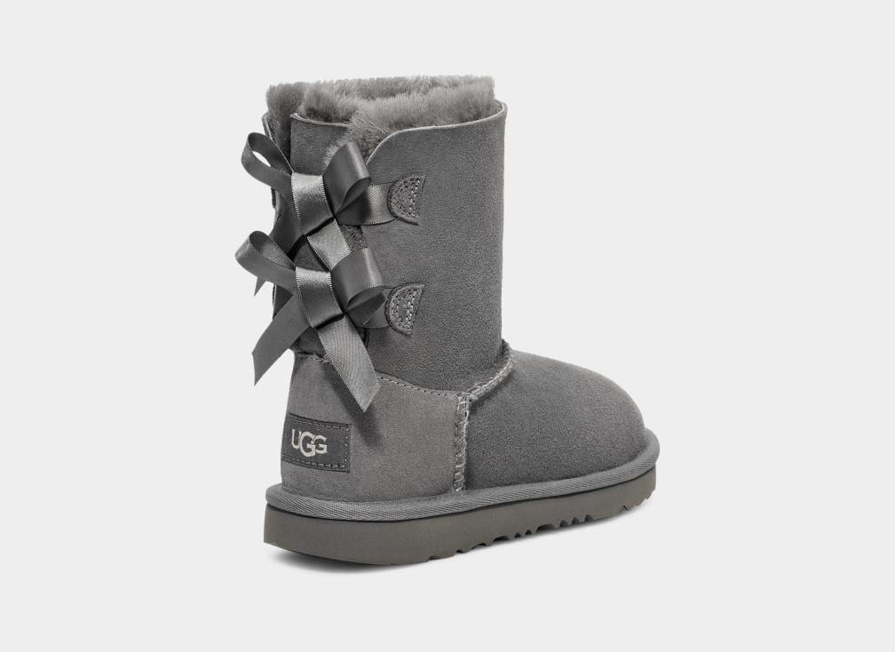 Grey Ugg Bailey Bow II Kids' Boots | 368205-EPD