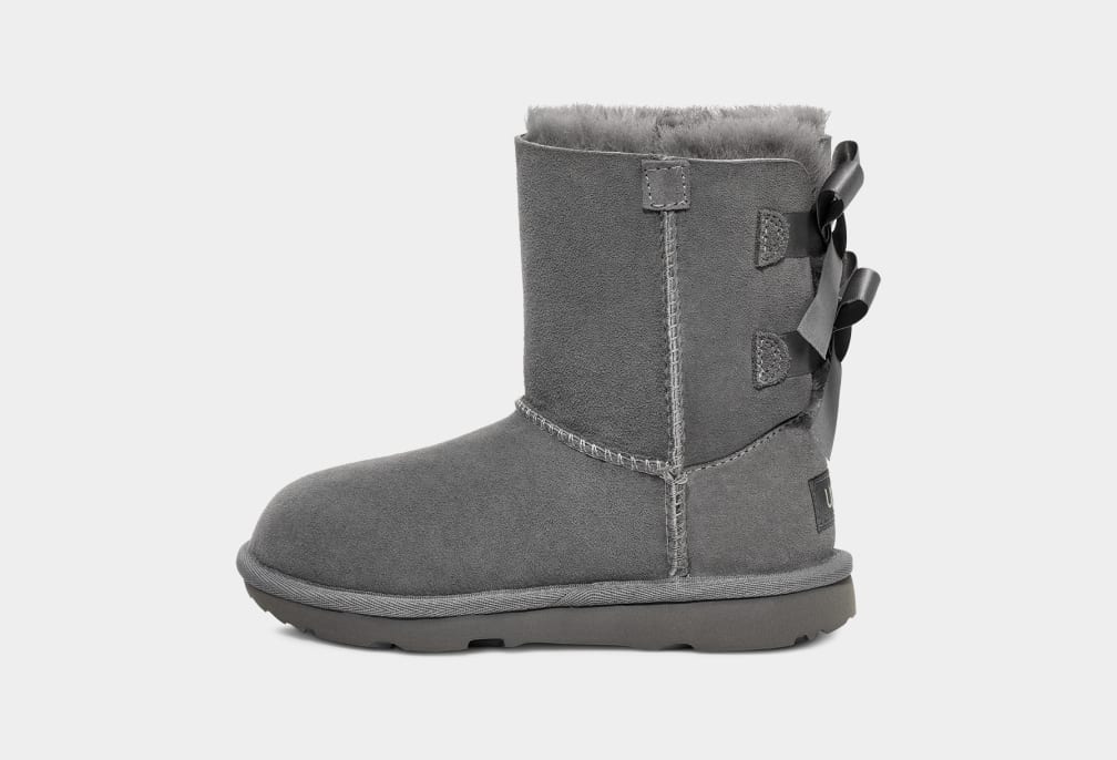 Grey Ugg Bailey Bow II Kids' Boots | 368205-EPD