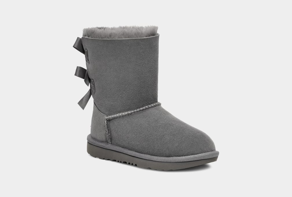 Grey Ugg Bailey Bow II Kids' Boots | 368205-EPD