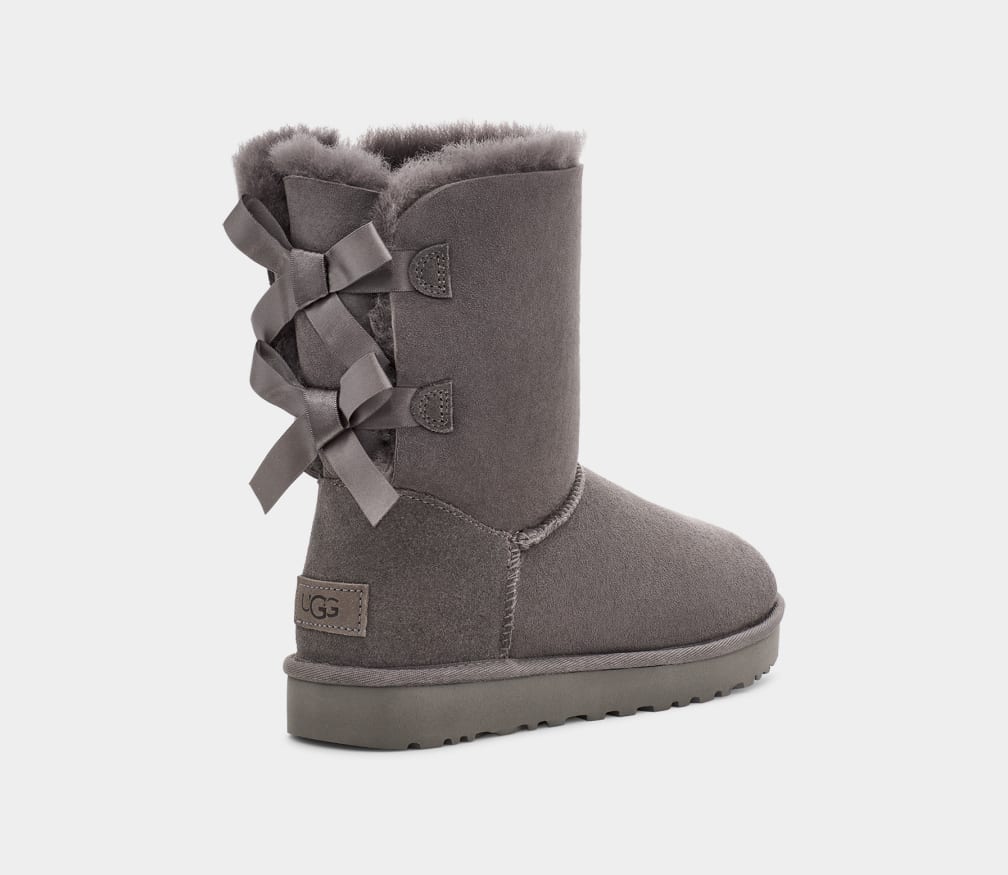 Grey Ugg Bailey Bow II Women Boots | 807439-AXU