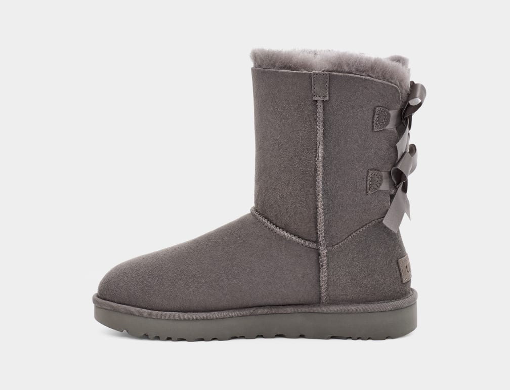 Grey Ugg Bailey Bow II Women Boots | 807439-AXU