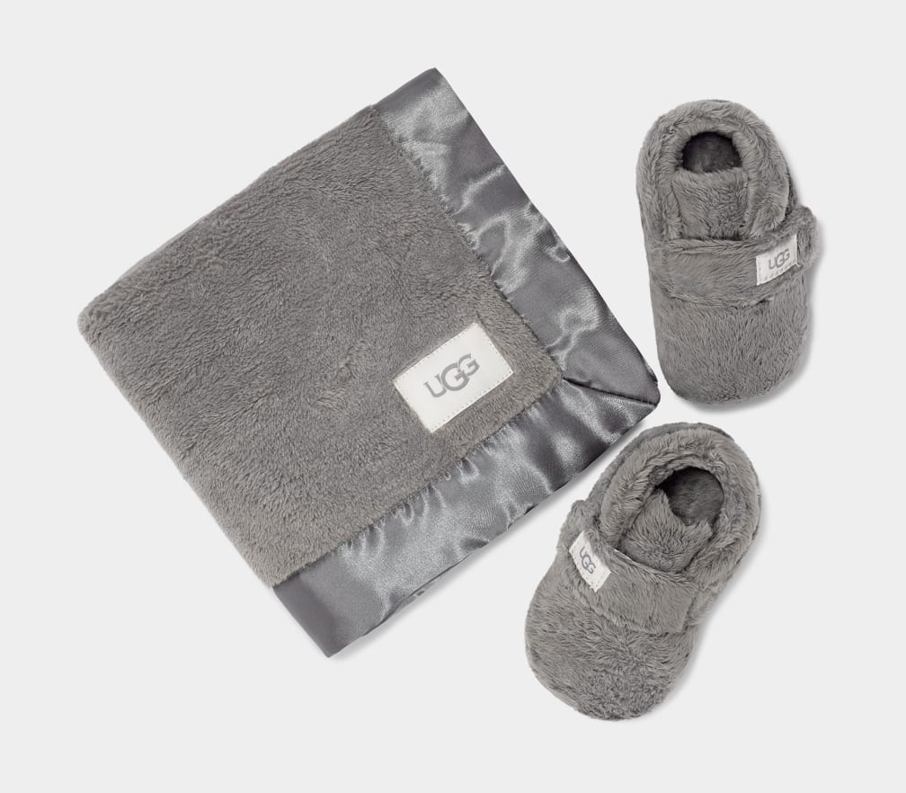 Grey Ugg Bixbeeie and Lovey Blanket Kids' Boots | 527039-VGU