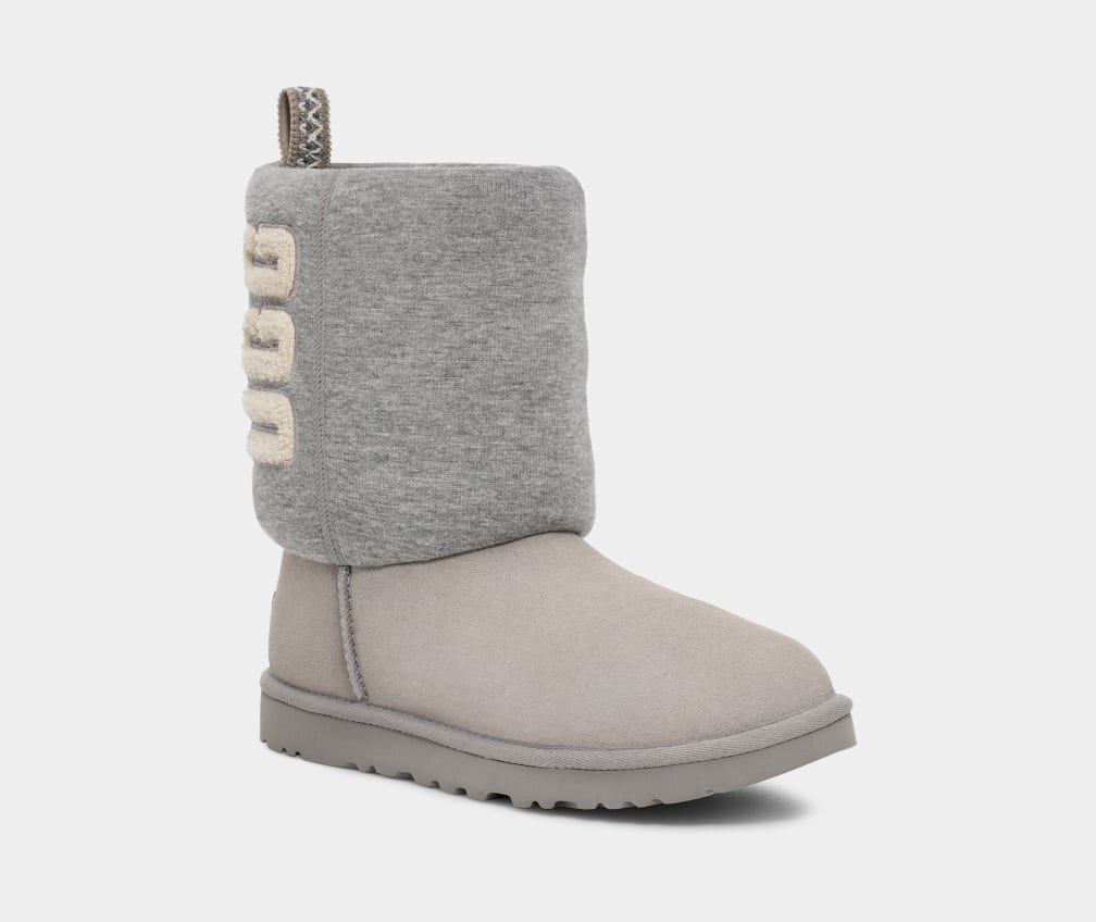 Grey Ugg Classic Fur Jersey Cozy Women Boots | 578609-YOS