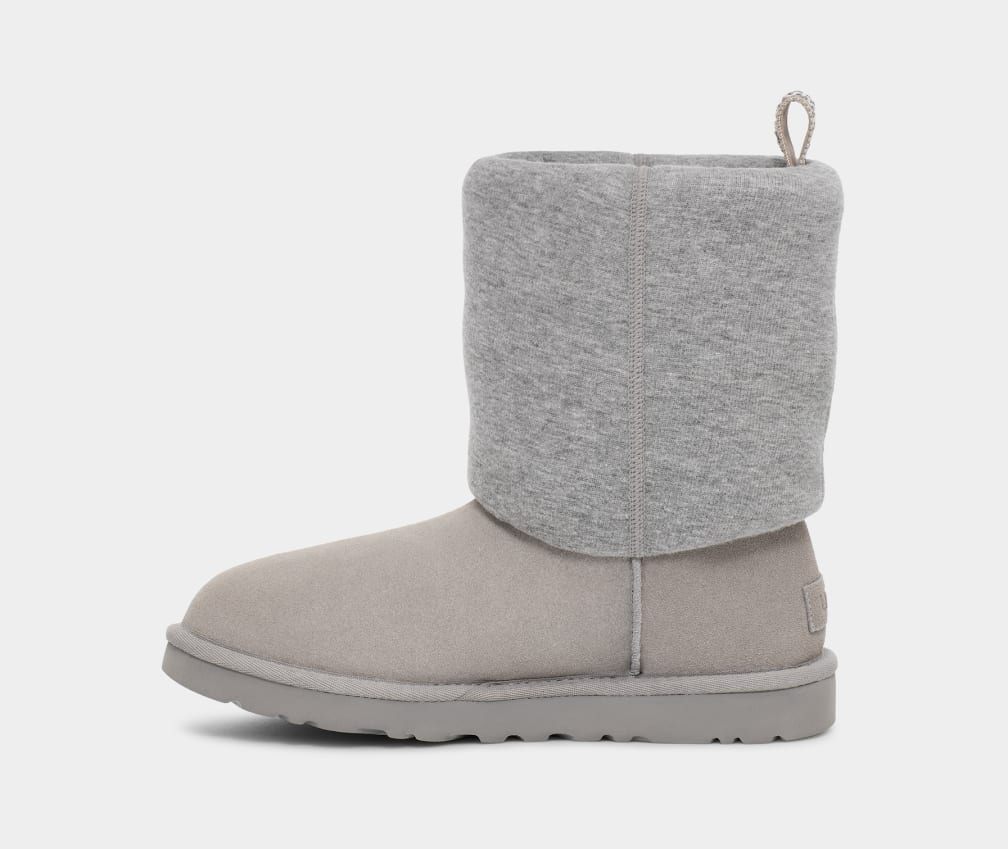 Grey Ugg Classic Fur Jersey Cozy Women Boots | 578609-YOS