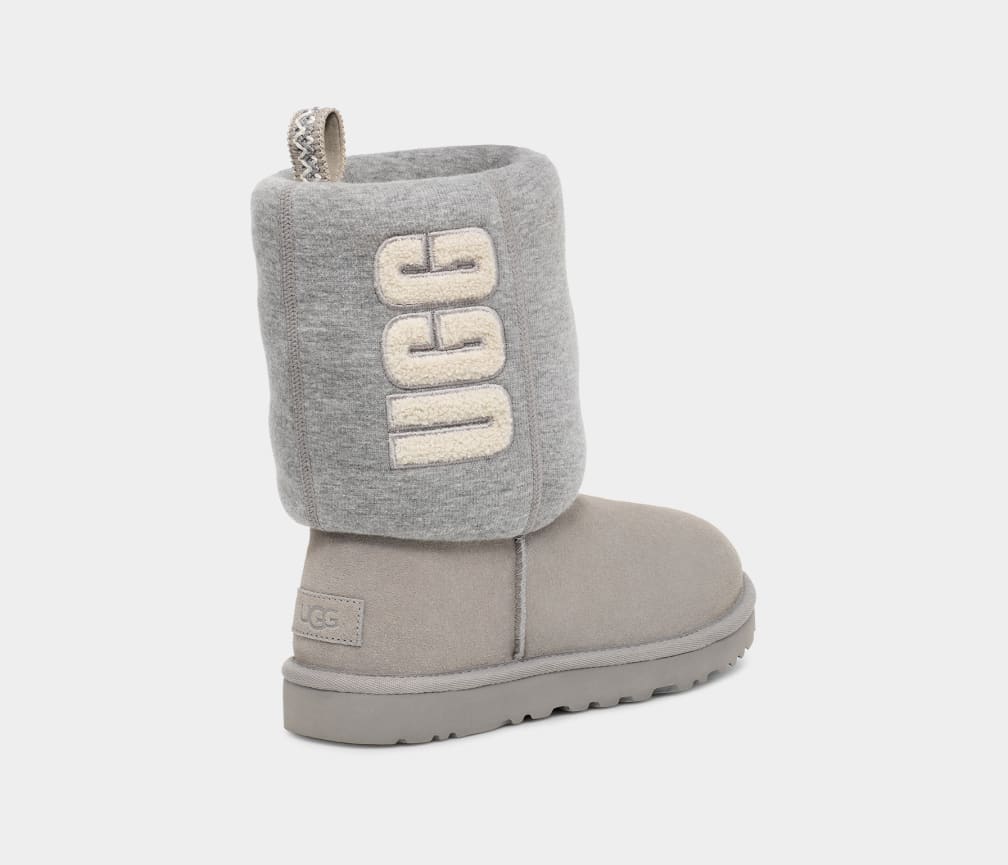 Grey Ugg Classic Fur Jersey Cozy Women Boots | 578609-YOS