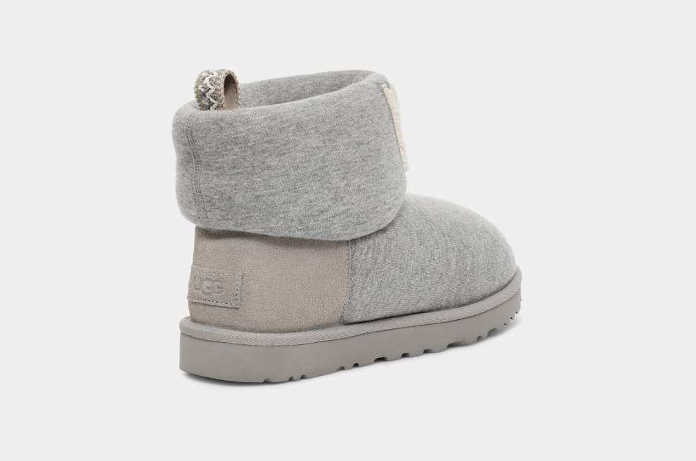 Grey Ugg Classic Mini Fur Jersey Cozy Women Boots | 073894-NVA