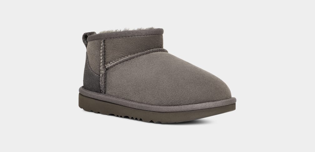 Grey Ugg Classic Ultra Mini Kids' Boots | 597842-OFT