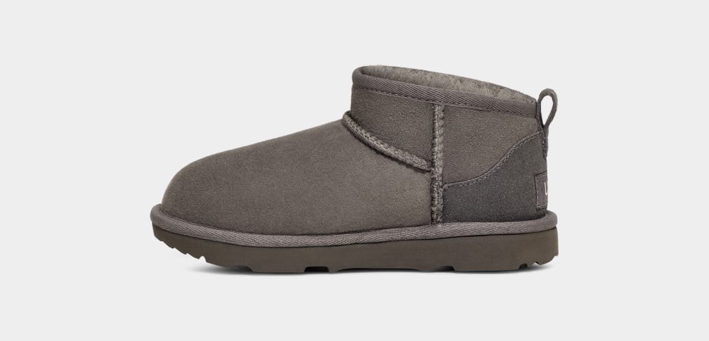 Grey Ugg Classic Ultra Mini Kids' Boots | 597842-OFT