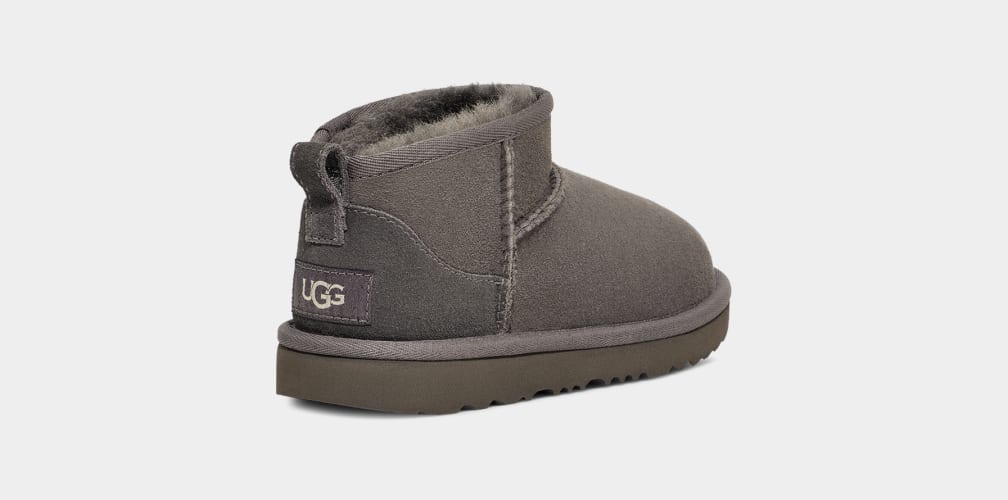 Grey Ugg Classic Ultra Mini Kids' Boots | 597842-OFT