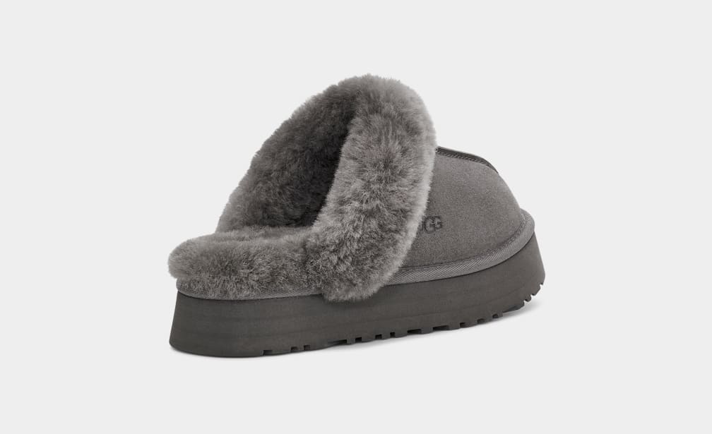 Grey Ugg Disquette Women Slippers | 520346-WKH