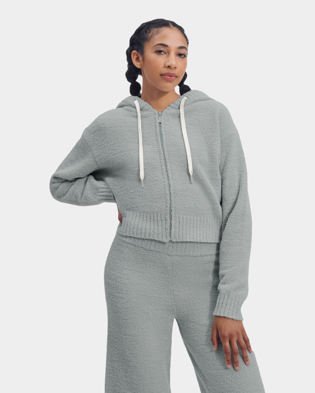 Grey Ugg Hana Zip Women Hoodie | 647293-TSU