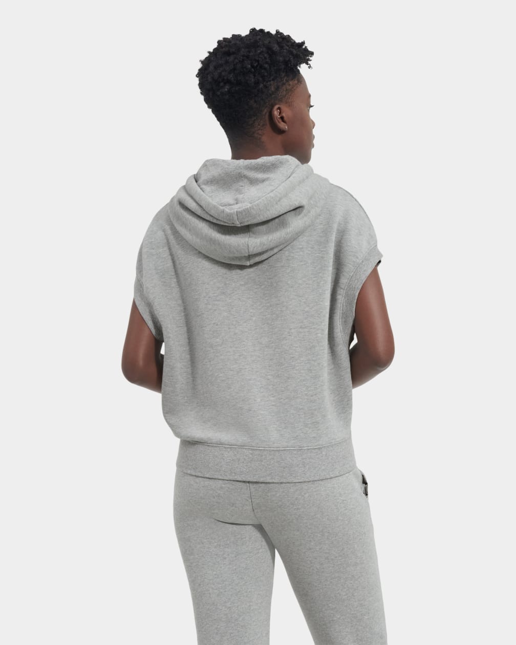 Grey Ugg Jessikah Sleeveless Women Hoodie | 801257-WCP