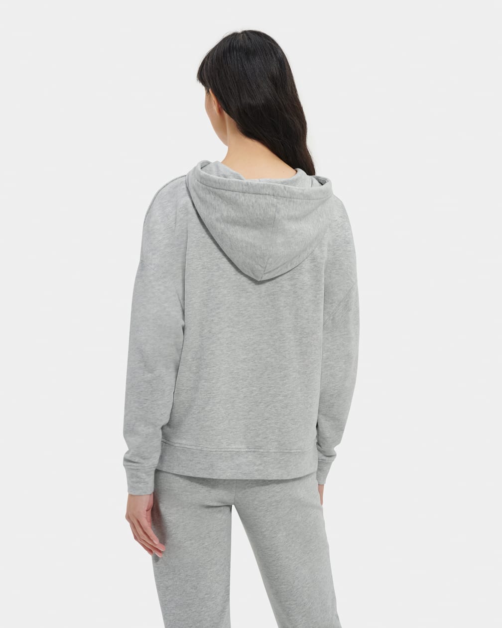 Grey Ugg Kyree Micro Terry Women Hoodie | 362745-XTE