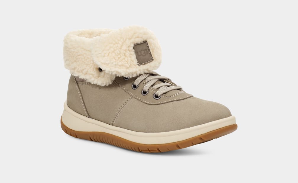 Grey Ugg Lakesider Mid Lace Up Women Boots | 023685-RWI