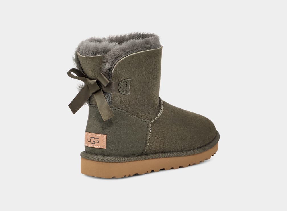 Grey Ugg Mini Bailey Bow II Women Boots | 861374-NBK