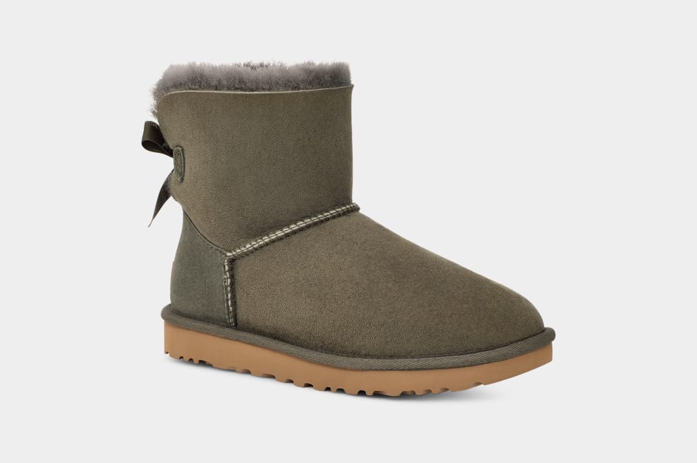 Grey Ugg Mini Bailey Bow II Women Boots | 861374-NBK