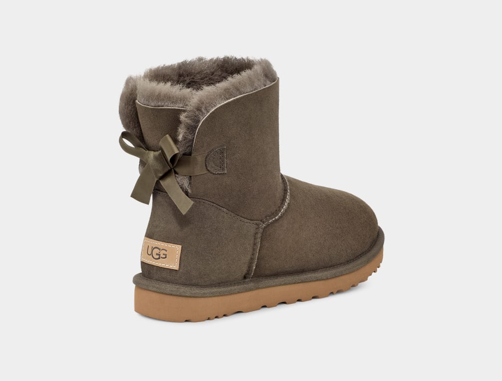 Grey Ugg Mini Bailey Bow II Women Boots | 245879-ORC