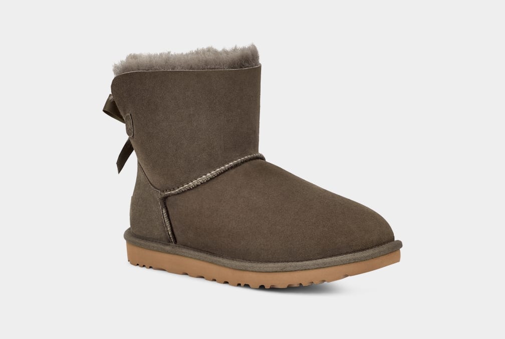 Grey Ugg Mini Bailey Bow II Women Boots | 245879-ORC